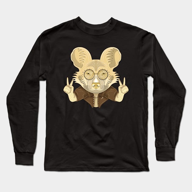 stylish african wild dog Long Sleeve T-Shirt by dwalikur